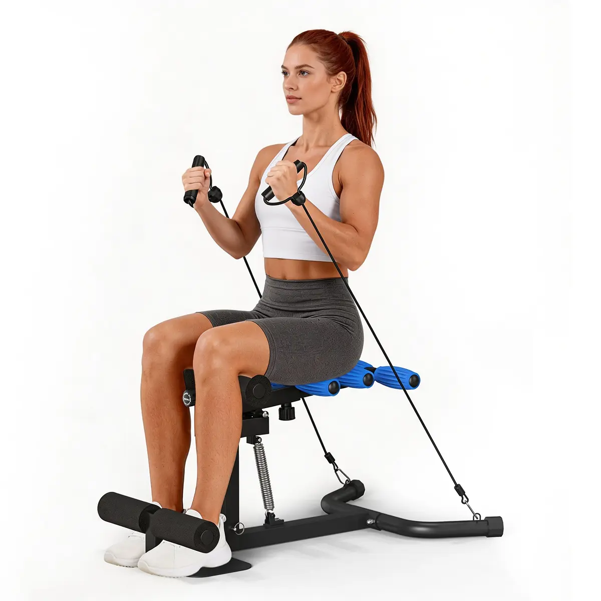 RELIFE Deep Squat Machine for Home Gym - Adjustable Glutes & Legs Trainer, Abdominal Exercise Equipment, Sports Ab Machine for Abs at Home, Full Body Fitness Gear with Reinforced Springs to Build Stronger Glutes
