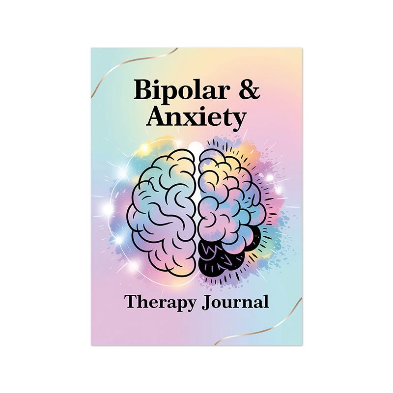 Bipolar & Anxiety Therapy Journal Mental Health Planner Self Recovery Diary Daily Emotional Support Log Soft Cover Wellness Notebook for Mindfulness Healing Gift Idea