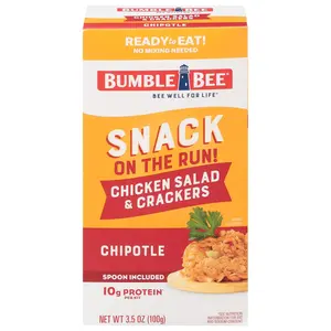 Chipotle Chicken Salad Snack Pack with Crackers – Ready to Eat Protein Snack, 10g Protein, Easy Open Chicken Salad Kit for Lunch, Travel & On-The-Go Meals (1 Pack)