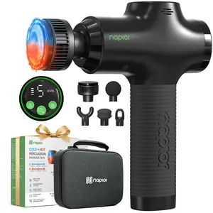 Muscle Massage Gun with Heat and Cold, Deep Tissue Percussion Massager for Muscle Recovery, Pain Relief & Relaxation, Quiet Powerful, Smart LED Display, Ergonomic Grip with Carrying Case, Gift