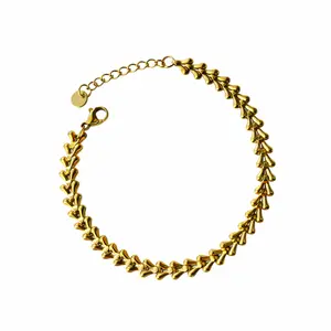 D’Sire Élan Wheat Link Bracelet – 18K PVD Gold Stainless Steel