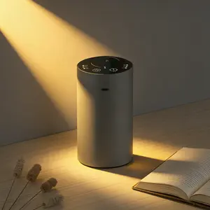 Waterless Essential Oil Diffuser with  Adjustable Mist Cordless Aromatherapy for Car, Portable Air Freshener with Premium Aluminum Alloy & Type-C Charging (Black)