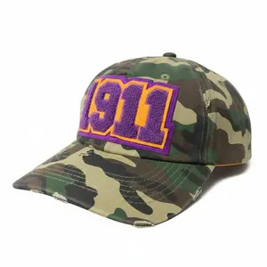 Omega Psi Phi '1911' Distressed Camo Chenille Cap