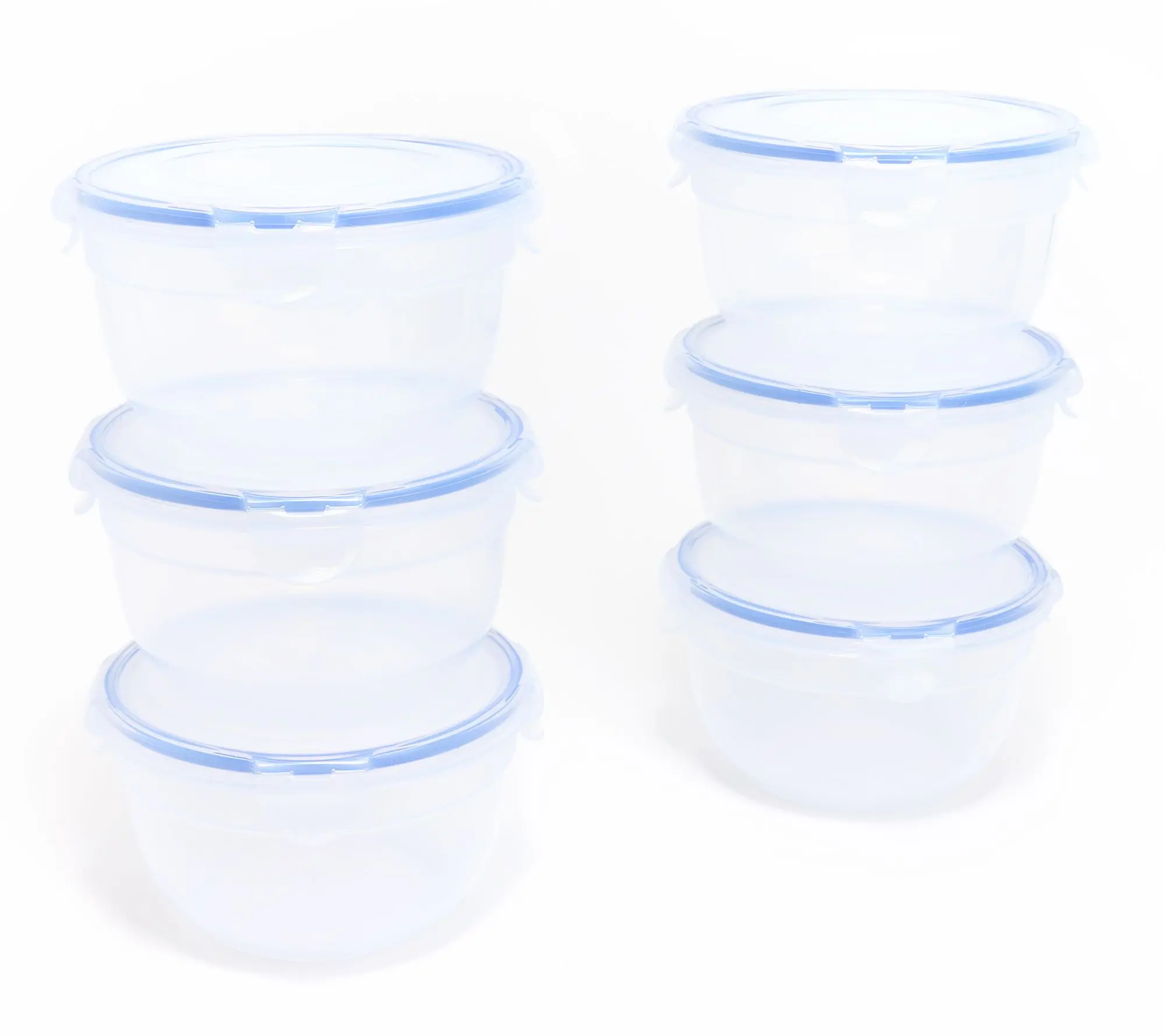 LocknLock Set of (6) 4-Cup Nesting Bowl Storage Set LocknLock Set of (6) 4-Cup Nesting Bowl Storage Set