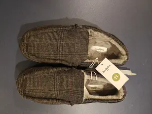 Goodfellow & Co Men's Tanner Moccasin Gray Faux Leather Slippers - Size 11