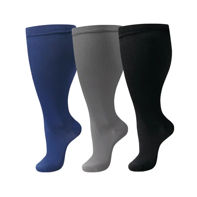 Compression Socks 3/4 Pairs 2XL-4XL for Men & Women - Moisture-Wicking Lightweight Support for Running Hiking Travel Active Life over-the-knee wide calf daily sport Women's Over-Knee sock woman anti-slip grip cute extra circulation unisex tiktokshopspring