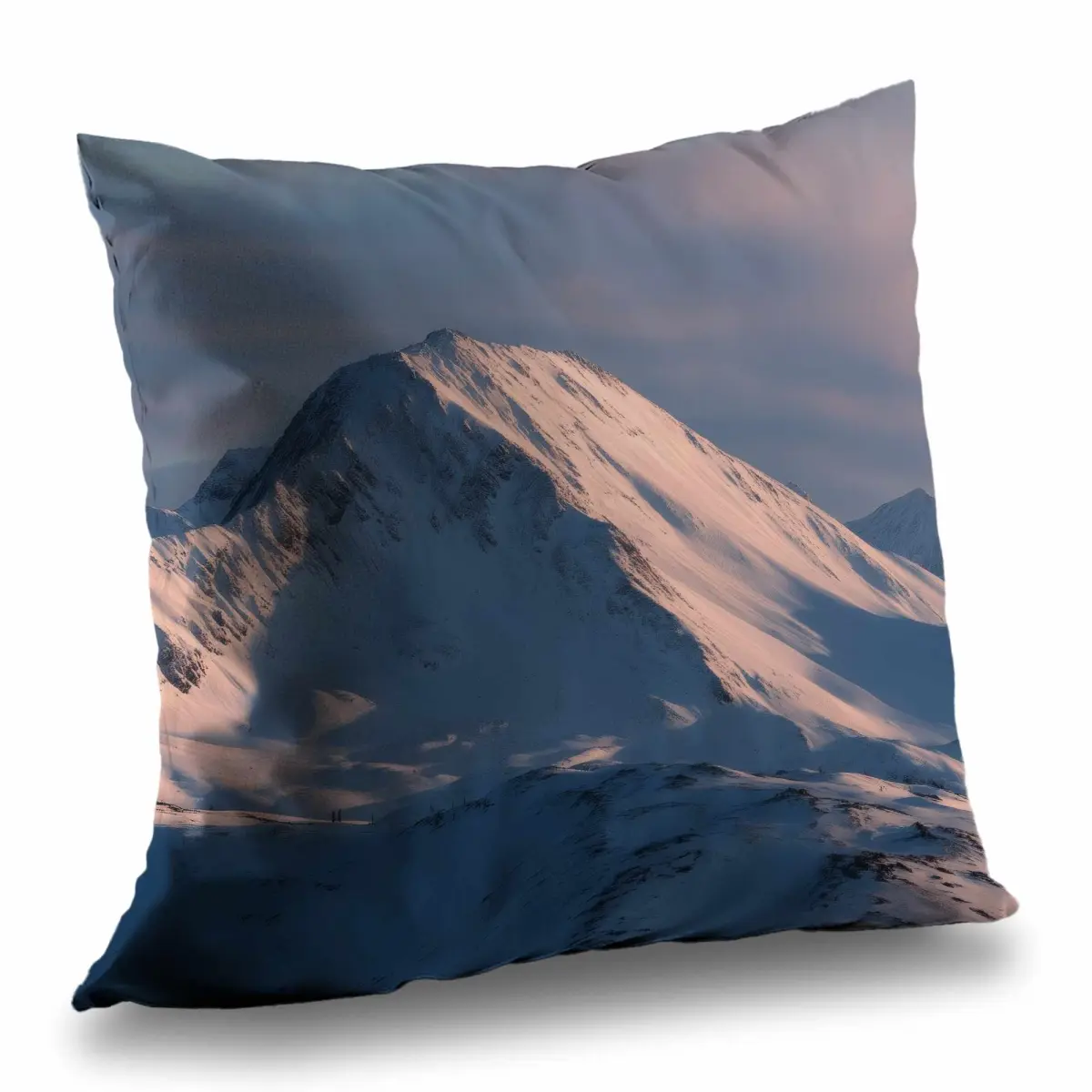 MWW C1PT1616M9ZEUK 16 x 16 in. Icy Peaks Black Polyester Twill Throw Pillow - Home Decor Insert