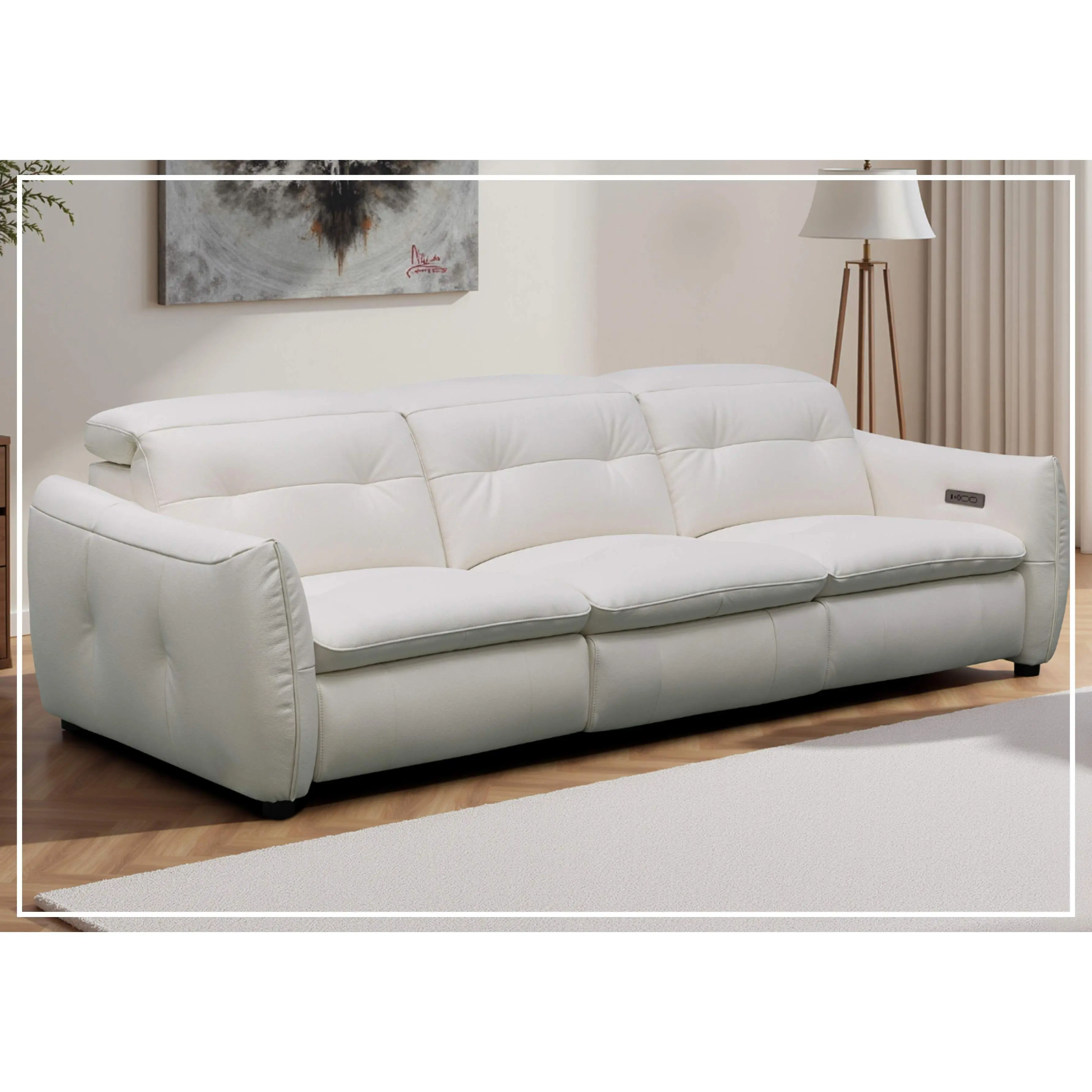 Klaussner Bravello Leather Motion Power Reclining Sofa Klaussner Bravello Leather Motion Power Reclining Sofa