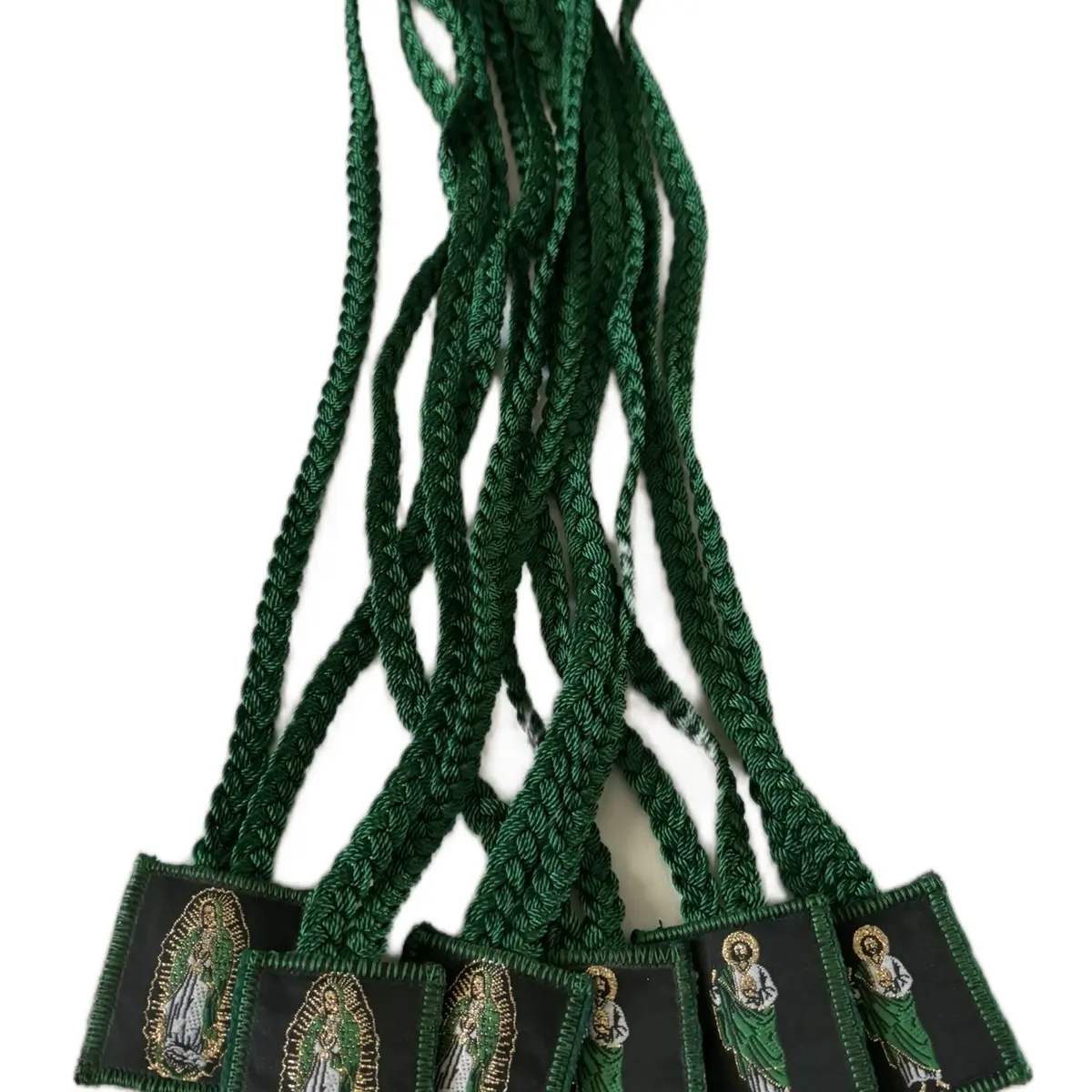 St Jude & our lady of Guadalupe rope scapular necklace Cross Medallion Pendant Knot Pendant