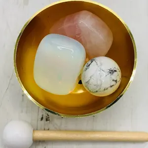 Mini sound bowl set with Crystals