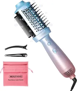 3-in-1 Blow Dryer Brush with Round & Straightening Brush, Hair Dryer Brush with 3 Heat/Speed Settings, Hair Styler and Volumizer with Ionic Technology for Drying, Straightening, Volumizing