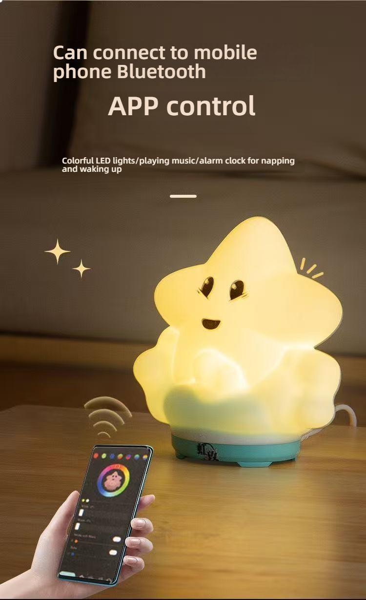Cute Bluetooth Night Light with App Control - Stepless Dimming, Timer, Colorful Light, Bluetooth Music, Ideal for Sleep & Gift Giving, Perfect for Kids and Bedrooms