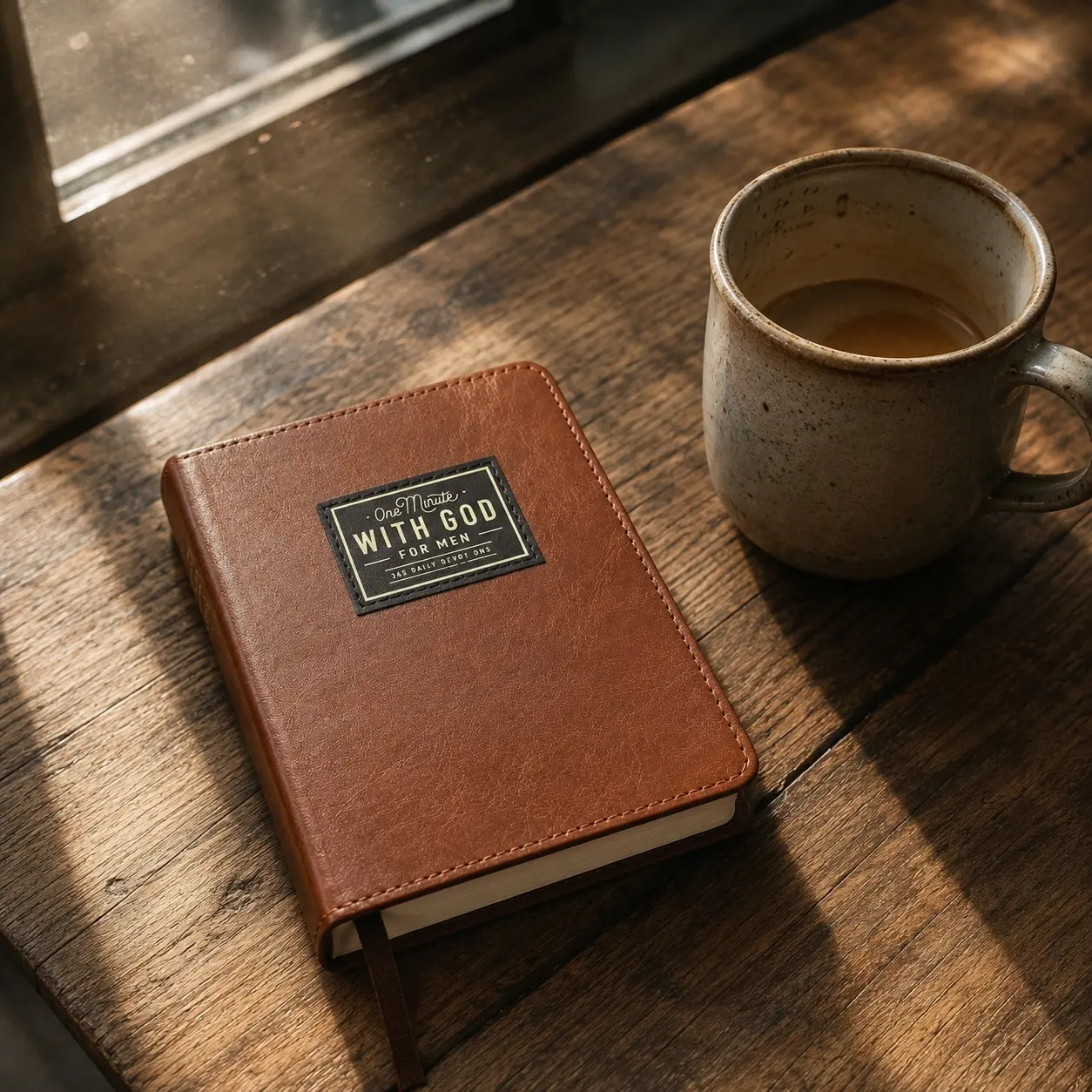 A Bible with A Bookmark | Premium Leather Men's Devotional Record Book | 365-Day Daily Faith Reading & Reflection | Devotional Record Books | Prayer Journal | Gift for Father & Husband,back to school,back to school shopping