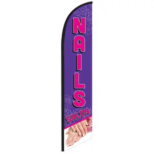 NAILS SALON 12ft Feather Banner Swooper Flag - FLAG ONLY (3)