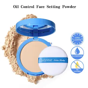 Pressed Setting Powder Oil Control Matte Finish, Waterproof Face Makeup Compact for Smooth Skin, Lightweight Daily Wear for Summer and Work Use