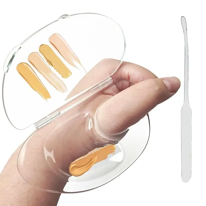 Store & Mix Liquid Foundation, Acrylics, Nail Art,  Transparent Makeup Mixing Palette for Perfect Application Pack Durable Flawless Cosmetic