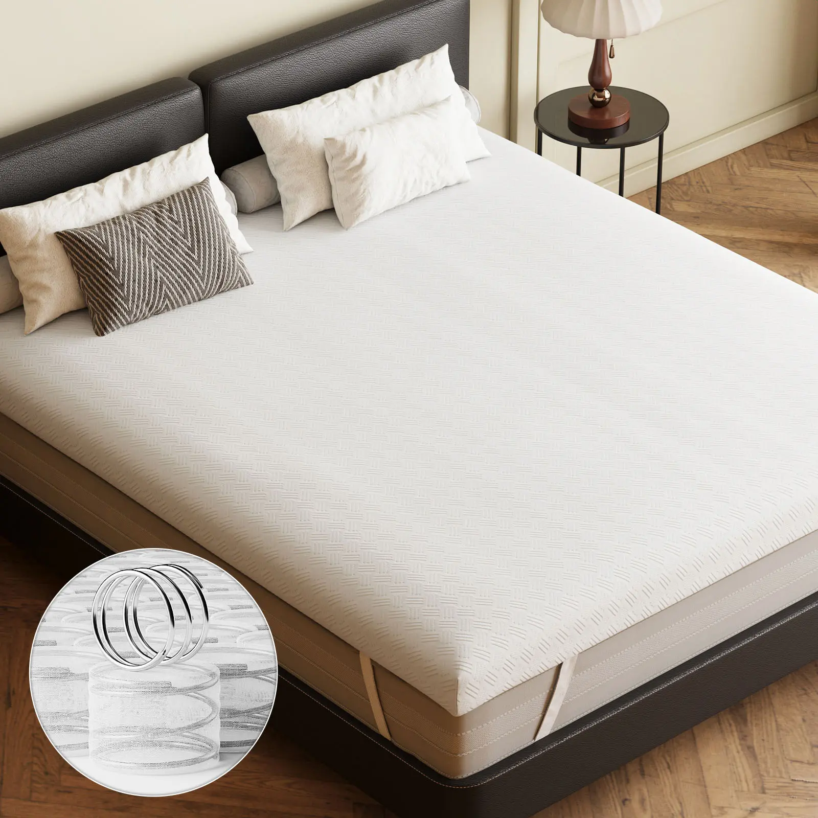 Twin Size Mattress,4 INCH SPRING MATTRESS TOPPE  Medium Firm Feel Memory Foam and Individual Pocket Springs | Fiberglass Free | Breathable | CertiPUR-US[tiktokshopbacktoschool]