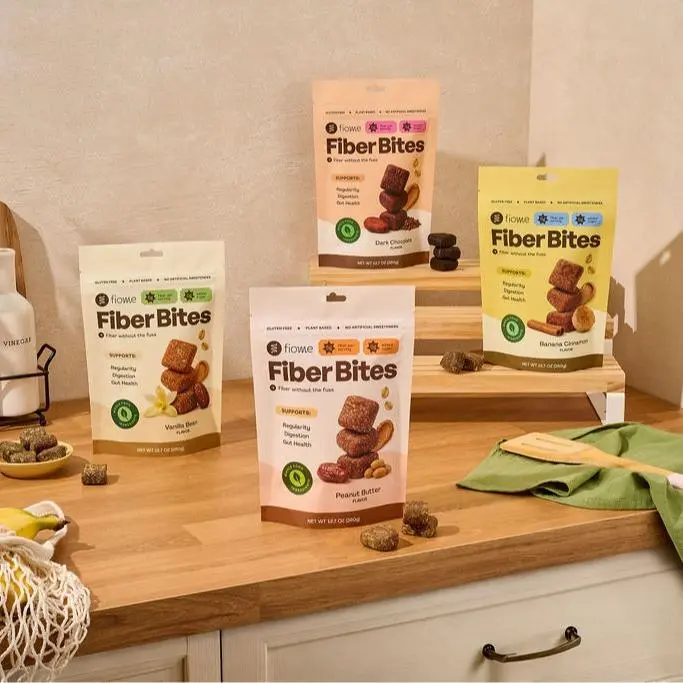 Fiome Fiber Bites - 5g Fiber Daily Chewable Snacks - All Natural, No Sugar Added - Supports Regularity & Gut Health