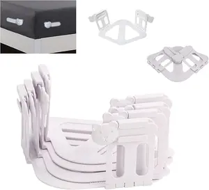Bed Sheet Fasteners Straps, Adjustable Sheet Holders to Prevent Sheet Corners from Lifting, Perfect for Fitted Sheets & Mattress Covers, Fits All Bed Sizes, No More Wrinkled or Loose Sheets