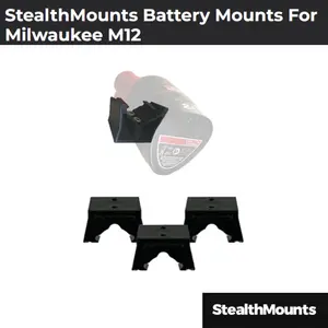 StealthMounts Magnetic Battery Mounts for M12 (3 pack)