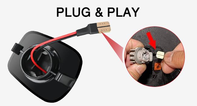 Nilight License Plate Lights Compatible with 1997 1998 1999 2010 2011 Dodge Dakota 2006-2009 Mitsubishi Raider with Black Housing 6000K White 2PCS Pack