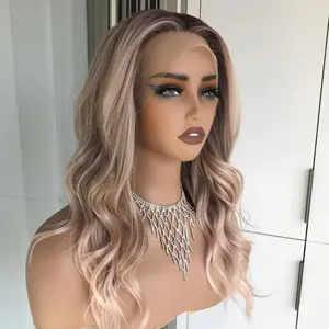 AISOM Shara Apricrown Loose Beach Wave Free Part Lace Front Glueless Wig 18"Low Density Heat Friendly Synthetic Lace Wig Daily Use