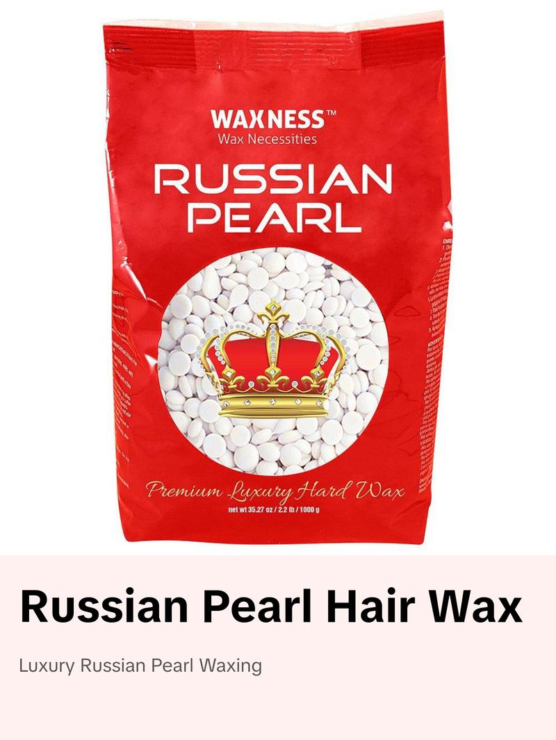 WAXNESS Polymer Blend Premium Luxury Hard Wax Beads Russian Pearl 2.2lb WAXNESS Polymer Blend Premium Luxury Hard Wax Beads Russian Pearl 2.2lb