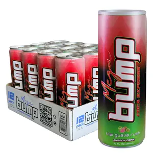 Mega Bump Coca Express - Rush (Kiwi Guava) 12 Fl oz- 12 Pack Sleek Cans