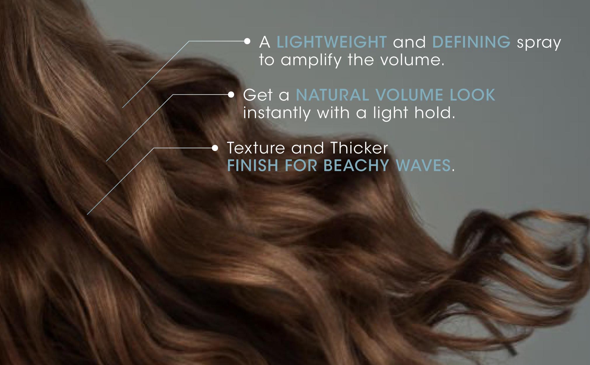 HAIRPLEXX Sea Salt Volume Spray for Natural Waves & Hair Texture with Matte Finish - Quick Volume & Texture Fast - 200ml - Volumizing Lengthening Hold Curl Defining