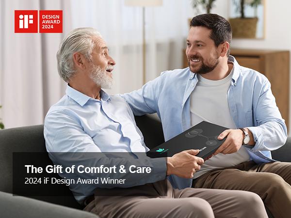 Medcursor Wireless Dual-Channel Muscle Stimulator, App-Controlled TENS Unit with Session Memory, 3 Modes, 25 Intensities, Pain Relief for Back/Arms/Shoulders/Legs, Portable with Storage Pouch