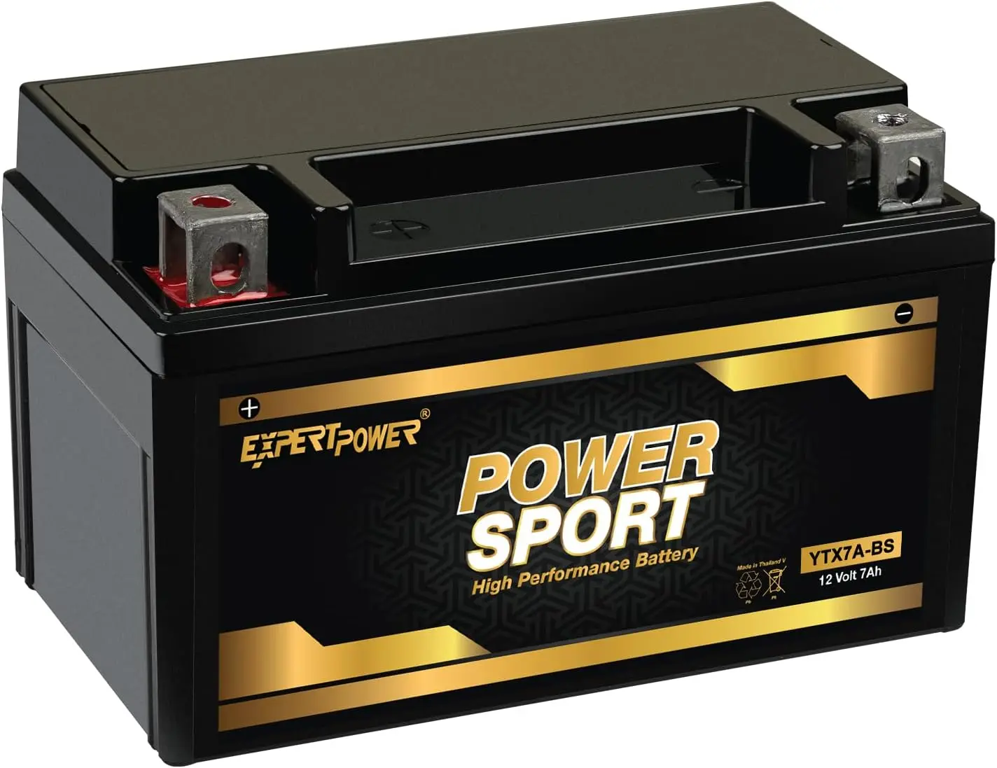 YTX7A-BS - 12V 7Ah AGM Motorcycle Battery, for ATV, 4 Wheeler, 180 CCA Powersports Batteries, SLA Dirt Bike, Scooter, ATV Battery Compatible with People 150CC, QuadRacer 450CC