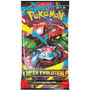 POKEMON: MEGA EVOLUTION BOOSTER PACK (FACTORY SEALED PACK FROM FACTORY SEALED BOOSTER BOX)