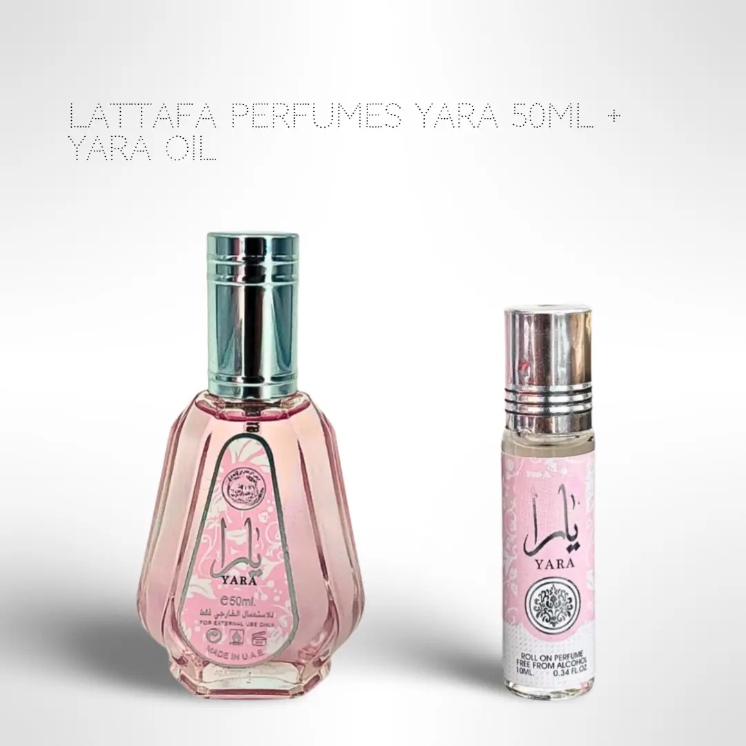 Lattafa Perfumes Yara 50ML + Yara Oil 10ML - Fragrance Collection Starter Pack - Fragrance Gift Bundle, Soft Feminine, Unisex Perfume