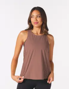 Keen Tank: Mocha Sunburst Laser Cut
