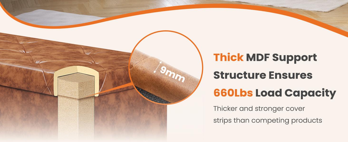 【New Color】Folding Storage Ottoman Bench, Foot Rest Stools with Padded Seat, Large Toy Box with Seating, Bedroom, End of Bed, Entryway