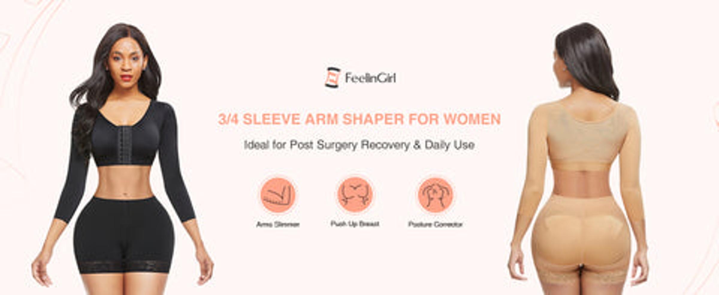 FeelinGirl Arm Shaper for Women Post Surgery Arm Lipo Compression Sleeves Slimming Arm Front Closure Shapewear Bras WomenADS SpringStatements