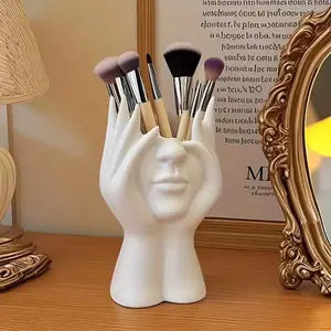 Nordic Creative Human Body Art Office Supplies Desk Organizer Pen Holder Makeup Brush Storage Decorative Item for Home & Office Use Table Organizers