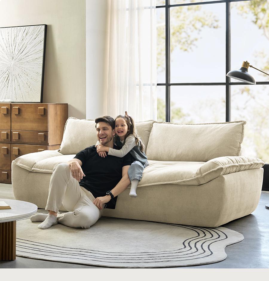 Hulala Anorea Effortless Mobility and Boneless Sofa, Modern Design with Elegant Details, Comfortable All-Foam Construction, Compressed Packaging Hulala Anorea Effortless Mobility and Boneless Sofa, Modern Design with Elegant Details, Comfortable All-Foam Construction, Compressed Packaging