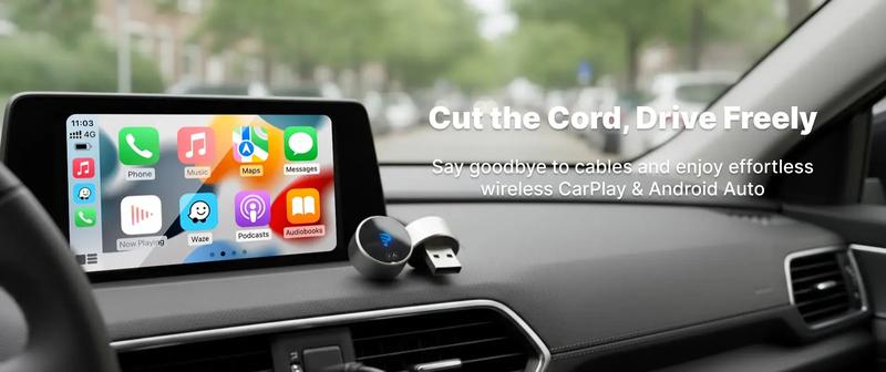 GetPairr Mini 2.0 Wireless CarPlay Adapter - Plug & Play in Seconds! Enjoy Full Features & Siri, 50% Smaller with FOTA Upgrade Wifi