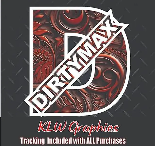 Dirtymax Duramax D Leather White Letters Full Color Decal Sticker Turbo Diesel Truck 6.6 3.0 Crew Cab Leather