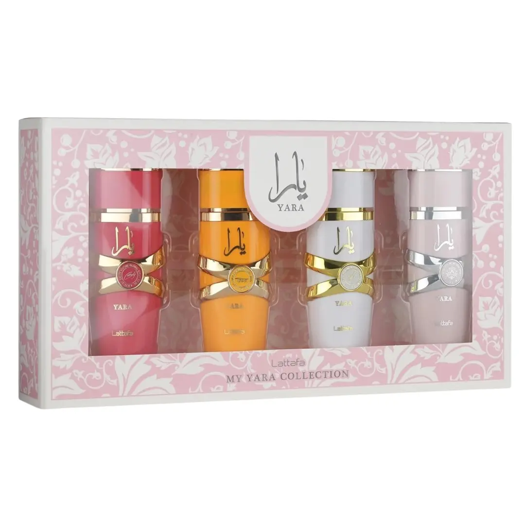 Lattafa My Yara Collection Women's 4-Pack 25ml EDP Boxed Fragrance Gift Set - Floral Scent Perfumes for Women, Includes Yara, Candy, Moi, Tous, Ideal Gifts
