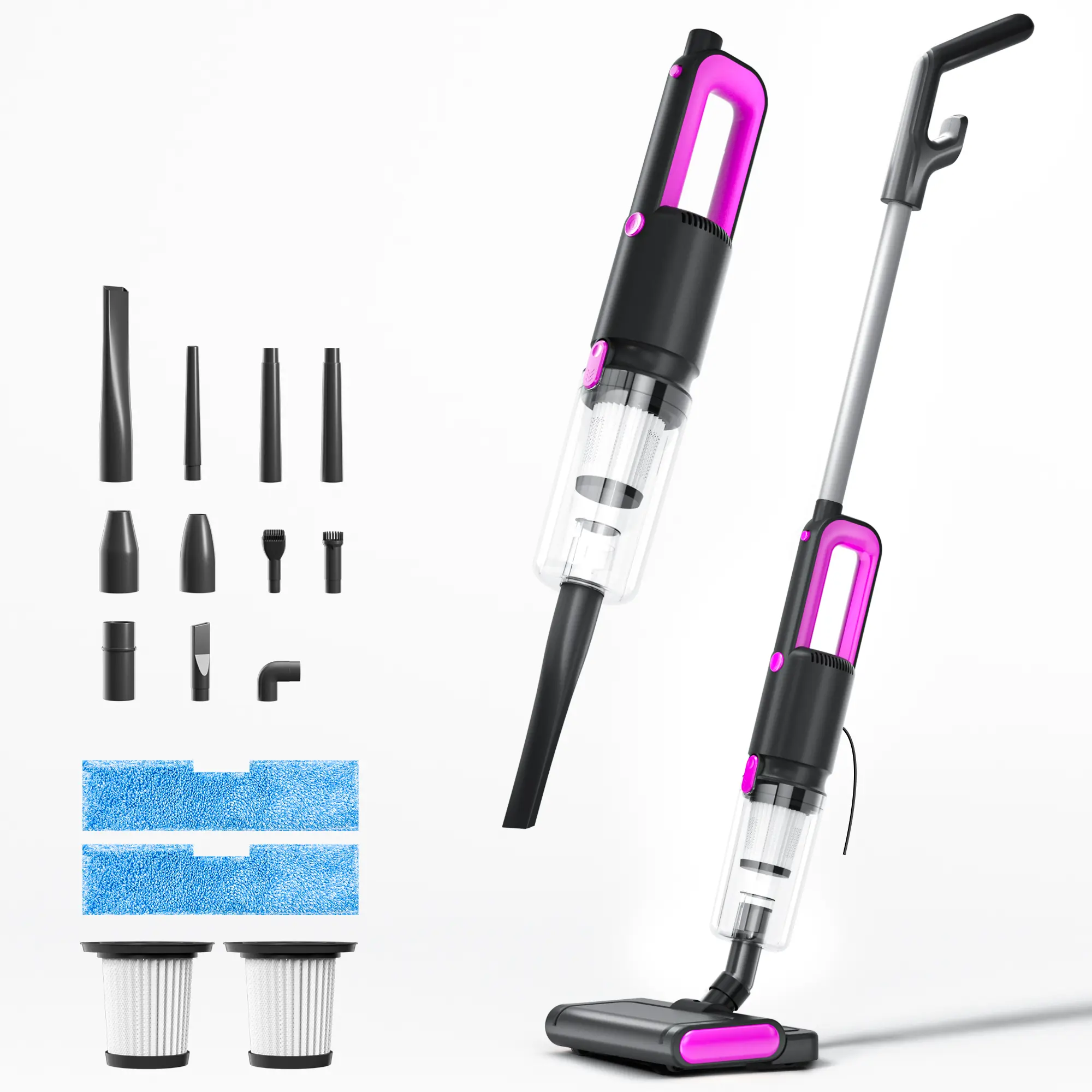 Powerful Lightweight Stick Vacuum - 18000pa Suck Home Cleaning Tool, Handheld Wet/Dry Multi Function Vacuum for Wooden Floors, Pet Hair, Home Cleaning Tools, Multi Function Vacuuming