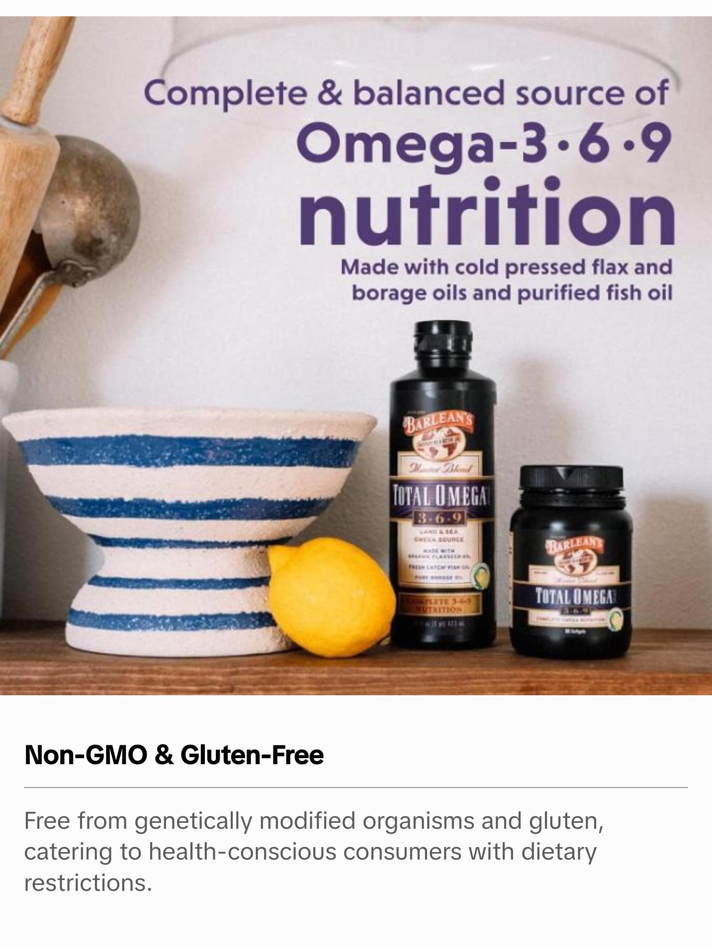 Total Omega® 3-6-9 Lemonade Flavor Supplement Fitness Healthcare Dietary
