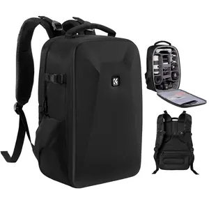[K&F CONCEPT]Camera Backpack,Hardshell Photography DSLR Camera Bag with 15-15.6 Inch Laptop Compartment Waterproof Hard Shell Camera Case Compatible with Canon/Nikon/Sony/DJI Mavic Drone
