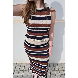 Destini Crochet Color Block Top