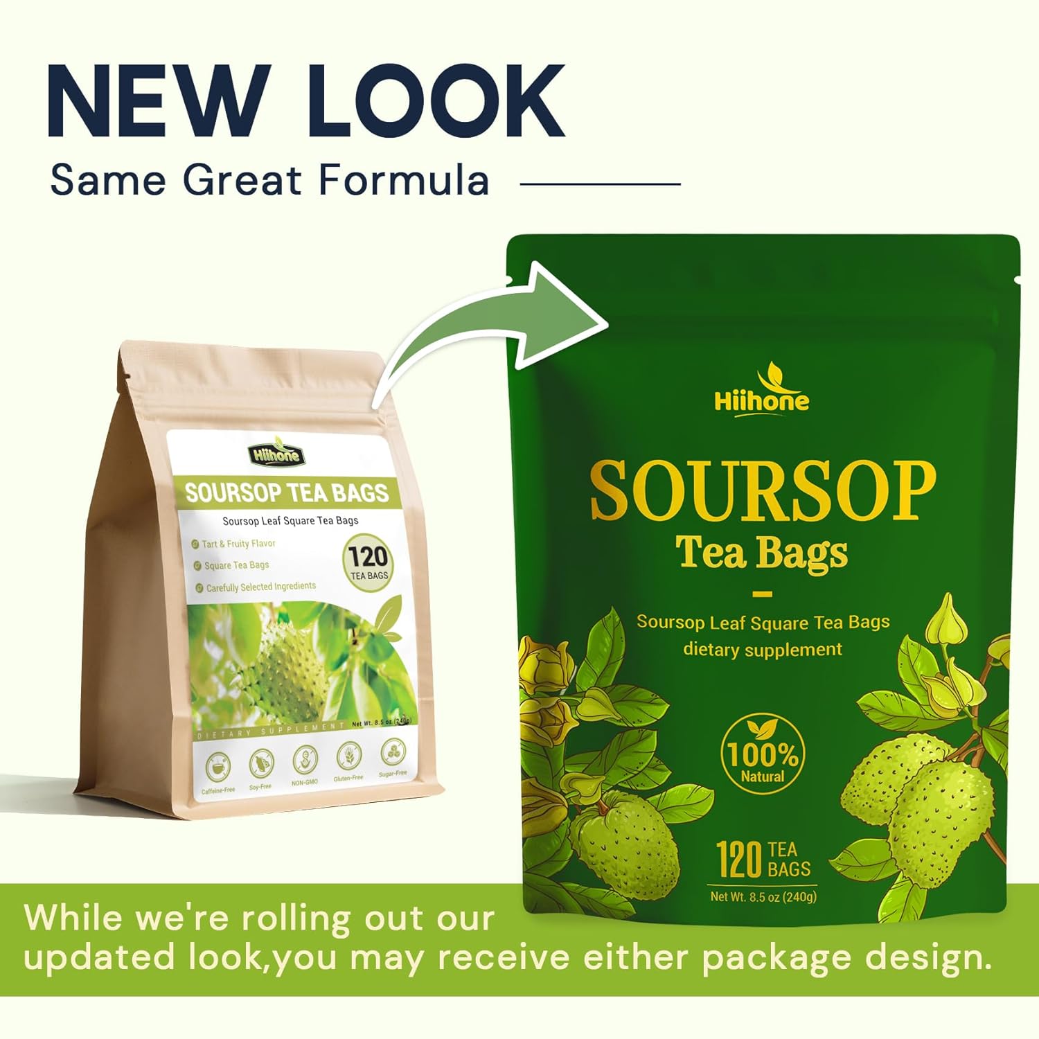 Hiihone Soursop Tea Bags Natural Graviola Leaf Tea Bags for Wellness & Digestion Support No Sugar No Caffeine Rich in Vitamins C, Fiber & Antioxidants, loose leaf tea Hiihone Soursop Tea Bags Natural Graviola Leaf Tea Bags for Wellness & Digestion Support No Sugar No Caffeine Rich in Vitamins C, Fiber & Antioxidants, loose leaf tea