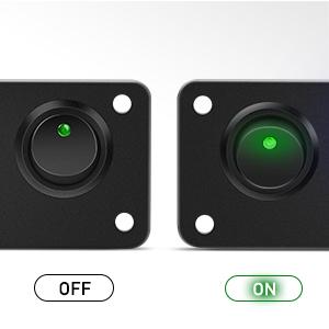 Nilight 5 Gang 3 Pin Rocker Switch Panel 20A Waterproof On Off 12V Green Toggle for Cars Trucks Boats
