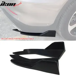 Rear Bumper Aprons Side Extensions Splitters for Universal Unpainted PU