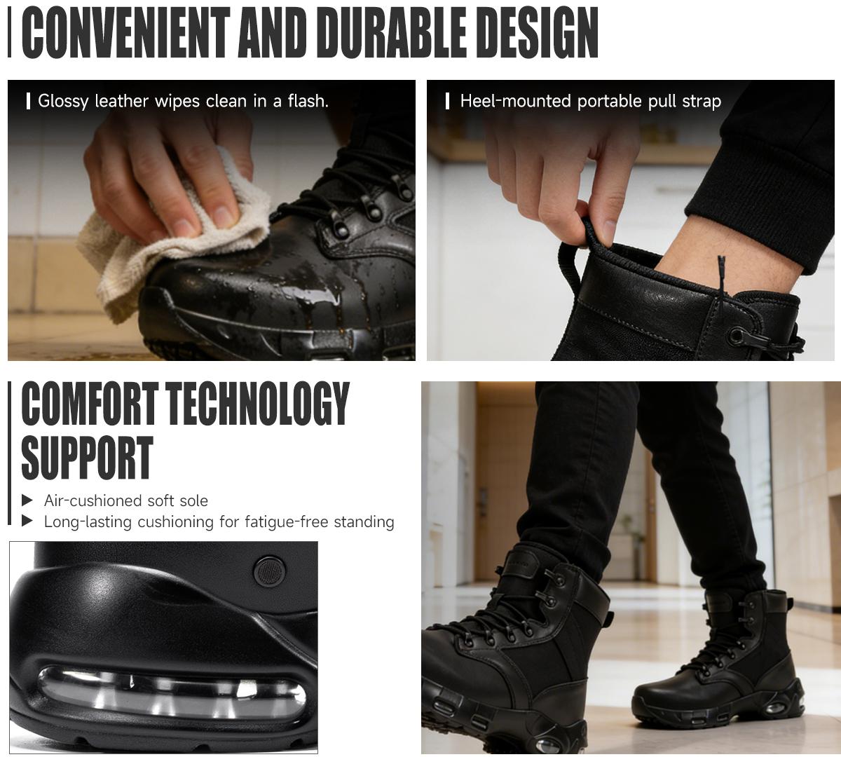 LARNMERN Men's Non Slip Work Boots Cushion Waterproof Oxford Shoe with Recycled Materials & Dual Cushioning for Comfort & Durability LARNMERN Men's Non Slip Work Boots Cushion Waterproof Oxford Shoe with Recycled Materials & Dual Cushioning for Comfort & Durability