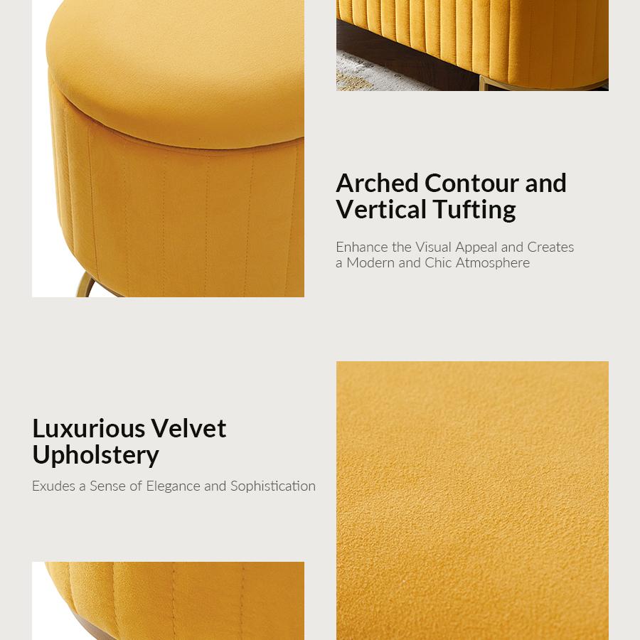 HULALA HOME 50.5" Storage Ottoman Bench Velvet Upholstered with Glossy Metal Base Flip-Top Lid End of Bed Bench for Bedroom & Entryway Classic Design HULALA HOME 50.5" Storage Ottoman Bench Velvet Upholstered with Glossy Metal Base Flip-Top Lid End of Bed Bench for Bedroom & Entryway Classic Design